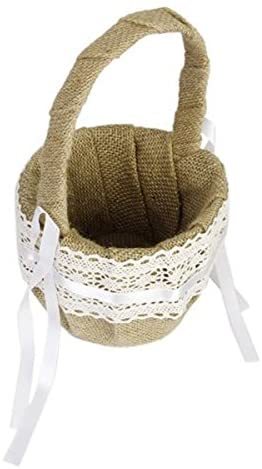 Custom Rustic Burlap or Hessian Little Flower Bag