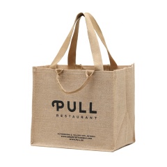 Custom Large Hemp Jute Shopping Tote Bag