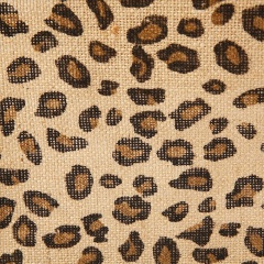 Custom New Leopard Jute Gunny Shopping Tote Bag Natural