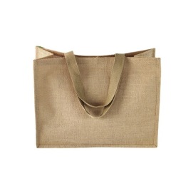 Jute Tote Shopping Bag with Front Big Pocket