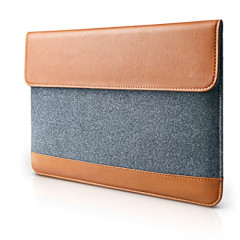 Felt Bag Slim 13-13.3 inches PU Leather with Accessory Pocket