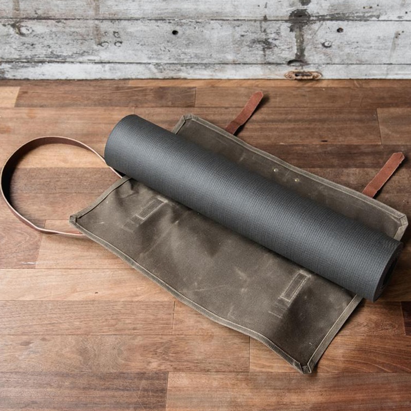 Custom Eco-Friendly Vintage Water-Resistant Yoga Mat Roll Bag