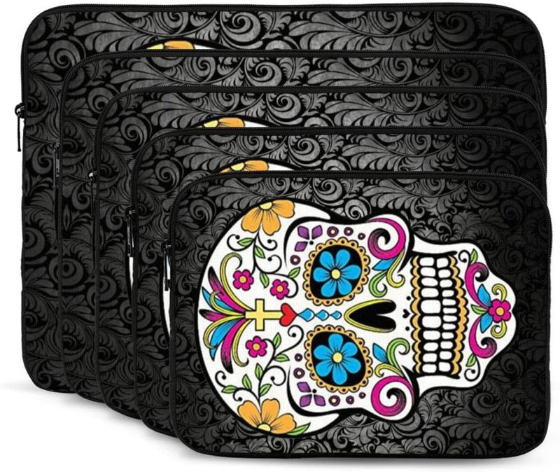 Custom Black Laptop Sleeve case 17 inches for Women Men Bag