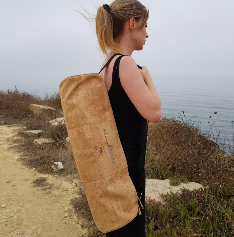 Sustainable Cork Yoga Mat Custom with Yoga Mat Holder