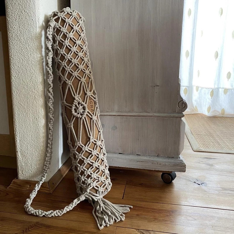 Custom Fashion Yoga Mat Bag Crochet Macrame