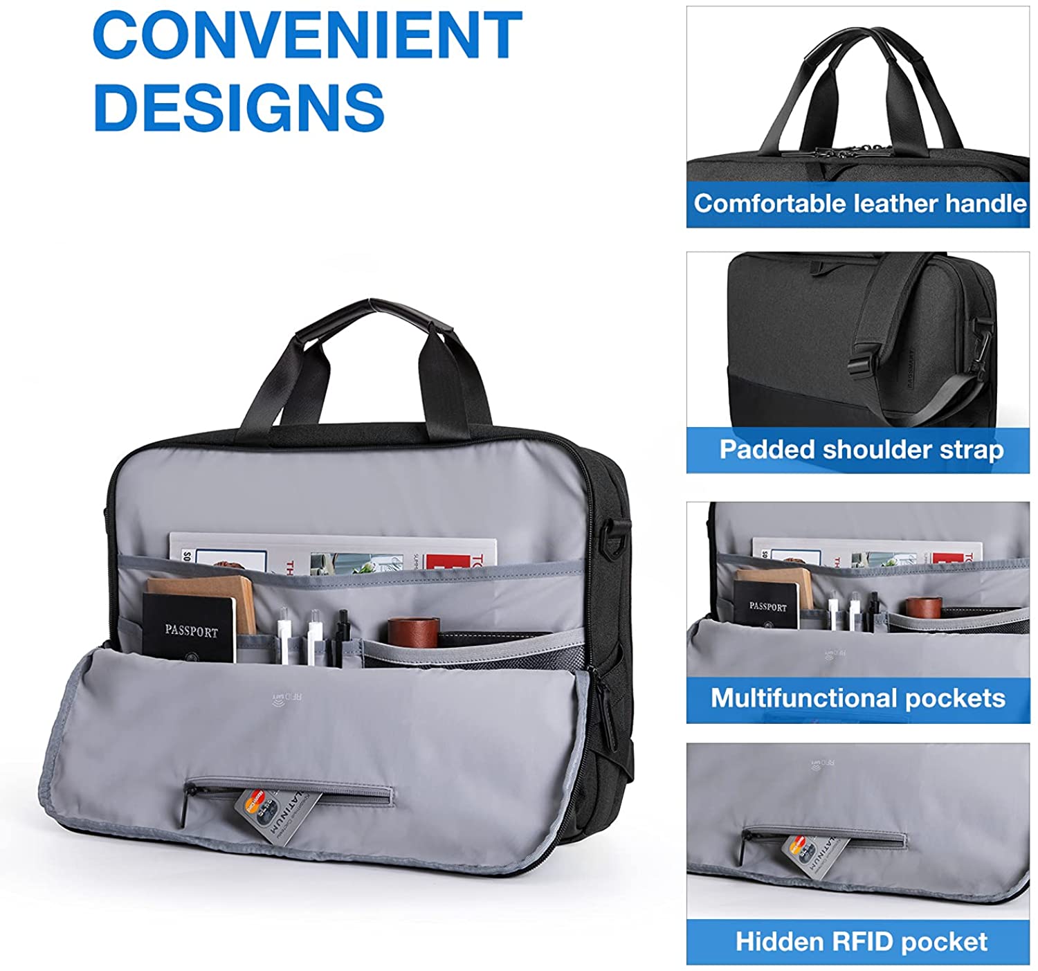 Laptop Bag 15.6 Inch Laptop Case for Men Women Briefcase Work Business Travel