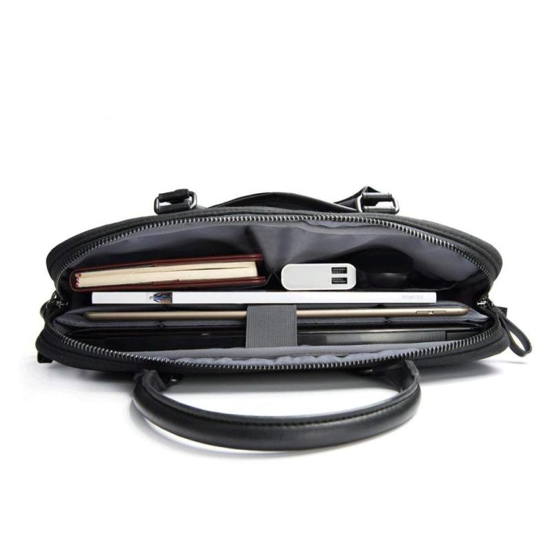 15.6 Inch Laptop Shoulder Bag Leather with Strap Waterproof