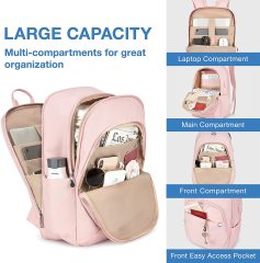 Backpacks for Women 15.6' with USB Charging Port Computer Bag