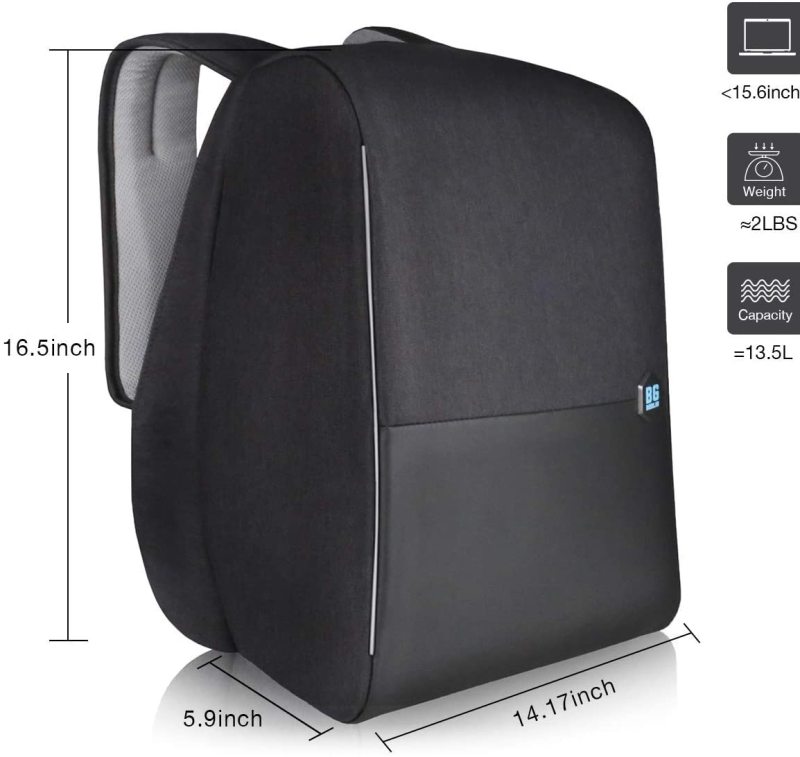 Custom Color Travel Backpack with USB Charging Port Water ResistantBackpack Anti-Theft Travel Backpack with USB Charging Port, RFID Protection, Waterproof