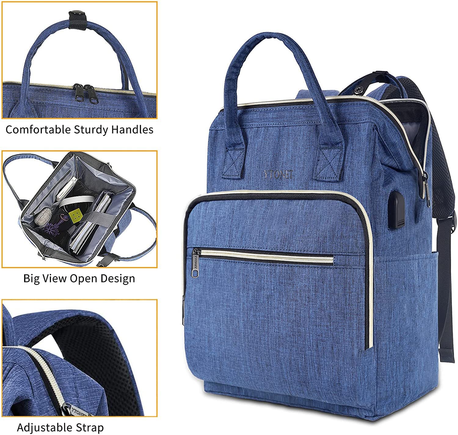 Custom Color Backpack for Travel 15.6' with USB Charging Port