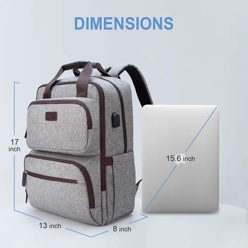 Travel Backpack, Durable with USB Charging Port Water Resistant