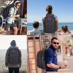 Travel Laptop Backpack Water Resistant Anti-Theft Bag with USB Charging Port and Lock