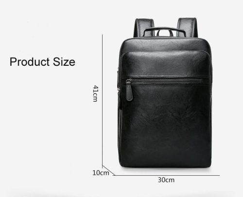 Custom Weatherproof Vintage Leather Backpack with USB Port