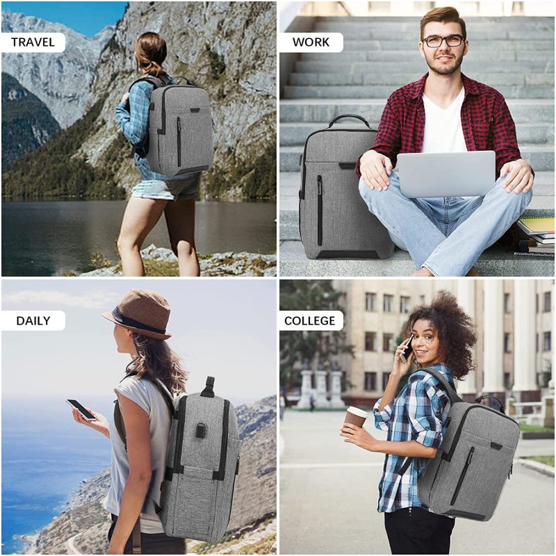 Backpack for School College Casual Daypacks with USB Charging Port and Lock