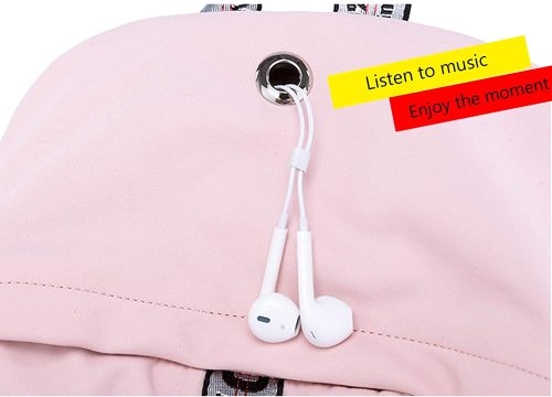 Teen Girl School Backpack USB Charging Port 16' Laptop Bag