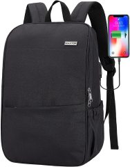 Deep Storage Laptop Backpack with USB Charging Port Water Resistant