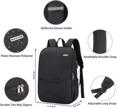 Deep Storage Laptop Backpack with USB Charging Port Water Resistant