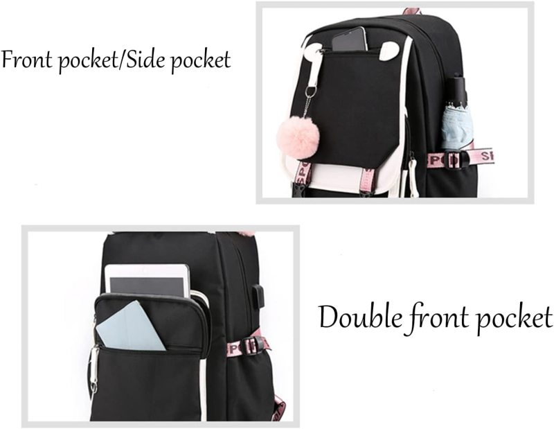 Backpacks for Girls USB Charging Bookbag Cute Backpacks for Teen Girls