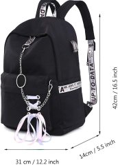 Teen Girl School Backpack USB Charging Port 16' Laptop Bag