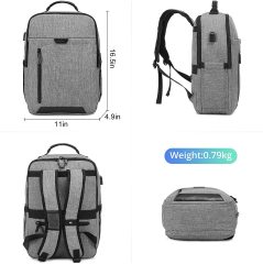 Backpack for School College Casual Daypacks with USB Charging Port and Lock