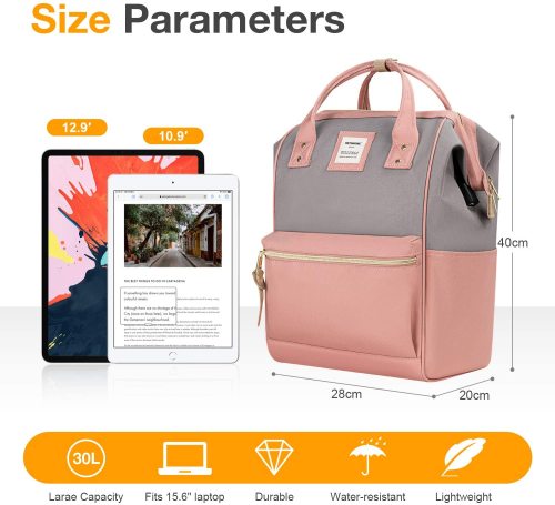 Custom Color and Pattern Womens Laptop Backpack 15.6 Inch Water Repellent with USB
