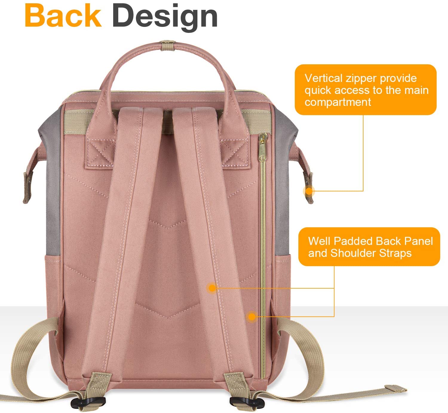 Custom Color and Pattern Womens Laptop Backpack 15.6 Inch Water Repellent with USB