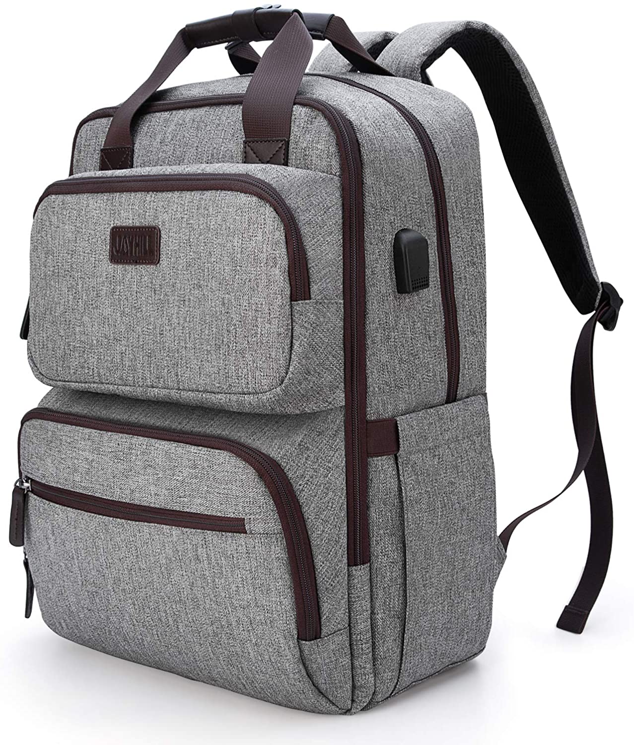 Travel Backpack, Durable with USB Charging Port Water Resistant