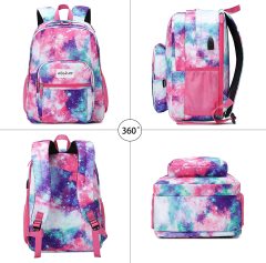 Classical Basic Travel Backpack for School Water Resistant with USB Port