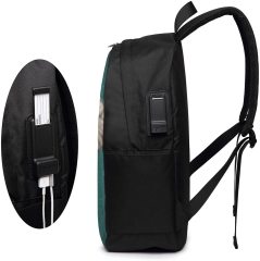 Cute Elephant Travel Backpack With USB Charging Port Fit 17 Inch Laptops