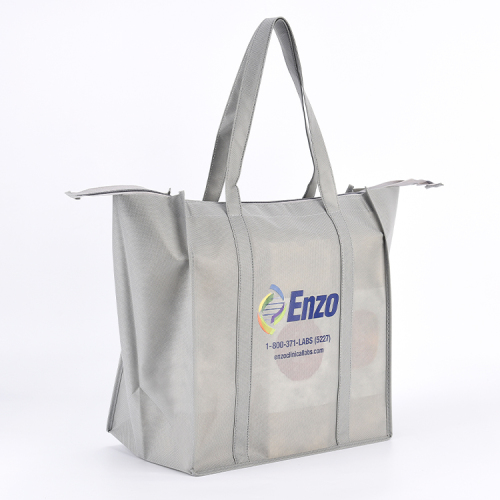 Custom Logo Printed Promotional Colorful Shopping PP Non-Woven Bag with Zipper