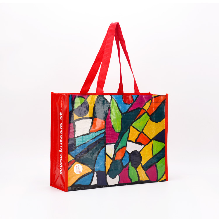 Custom Logo Printed Promotional Colorful Shopping PP Non-Woven Bag with Zipper