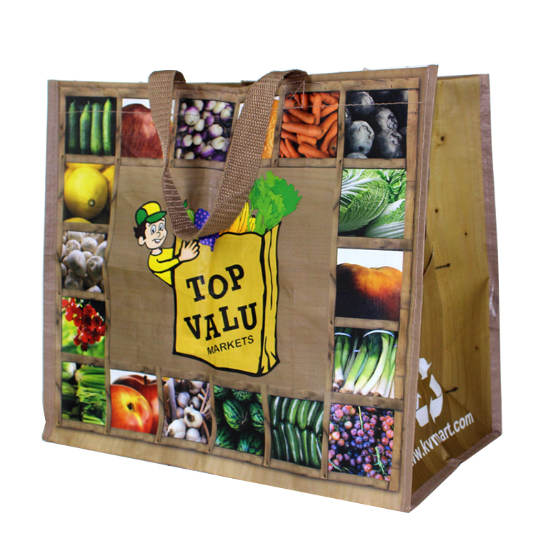 Eco Friendly Reusable Printing Large 2 Colors Non- Woven Laminated Shopping Bags