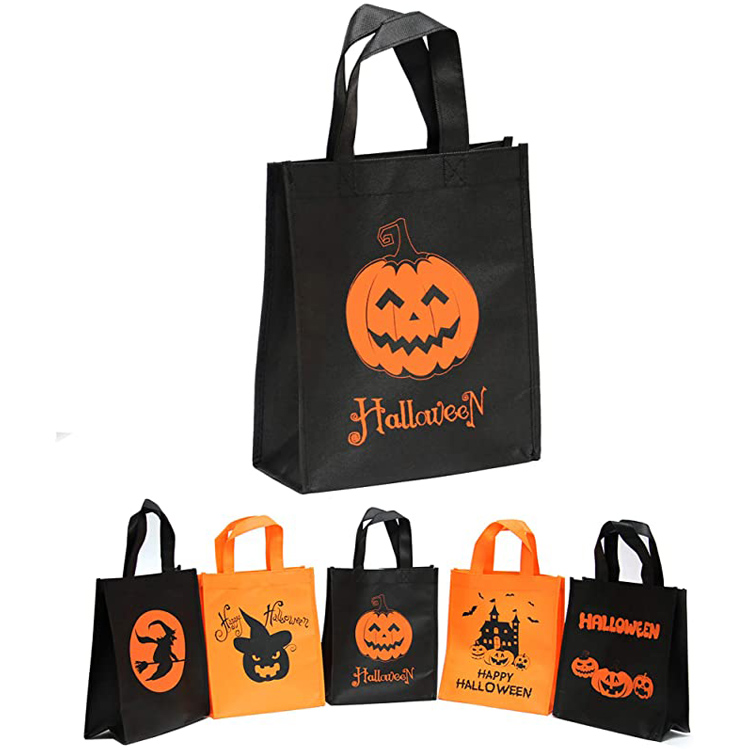 Different Colors Recycling Custom Design Halloween Promotional Non-Woven Shopping Tote Bag