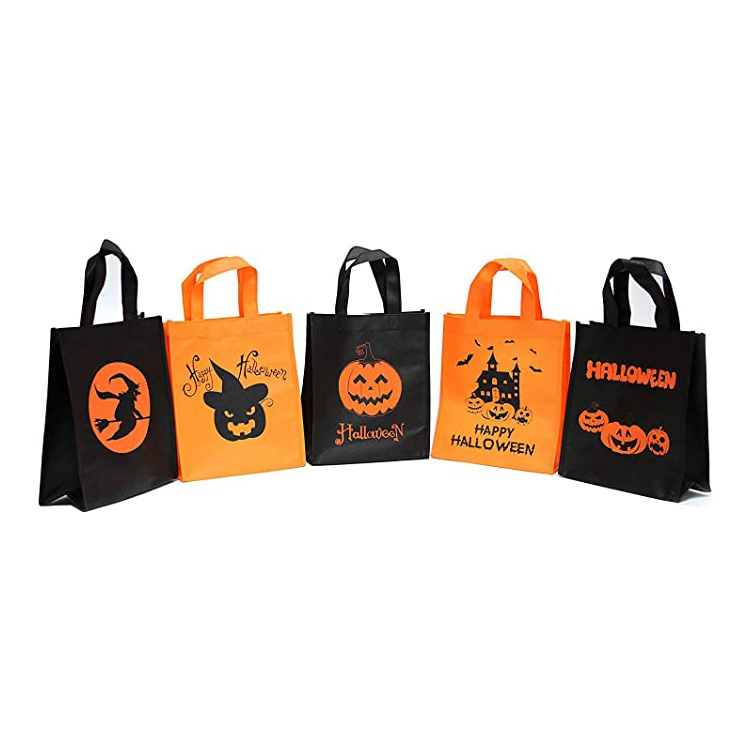 Different Colors Recycling Custom Design Halloween Promotional Non-Woven Shopping Tote Bag