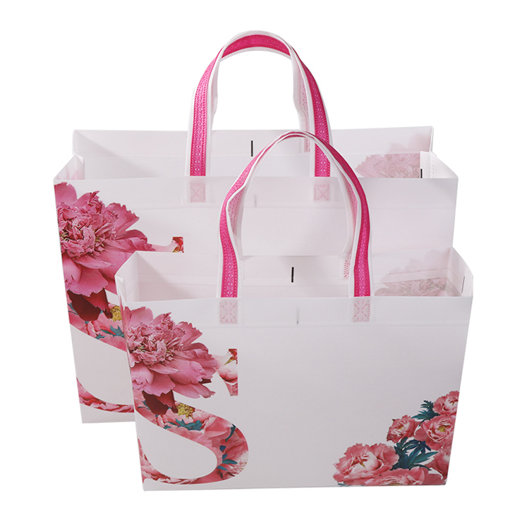 Custom Ultrasonic Non-Woven Shopping Tote Bag Printed Big Size Box Bag