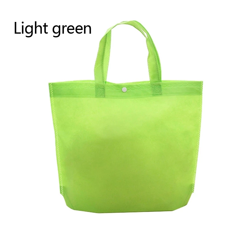 High-Quality Recyclable Custom Logo Printed Grocery Tote Bag Non-Woven Bag with Button