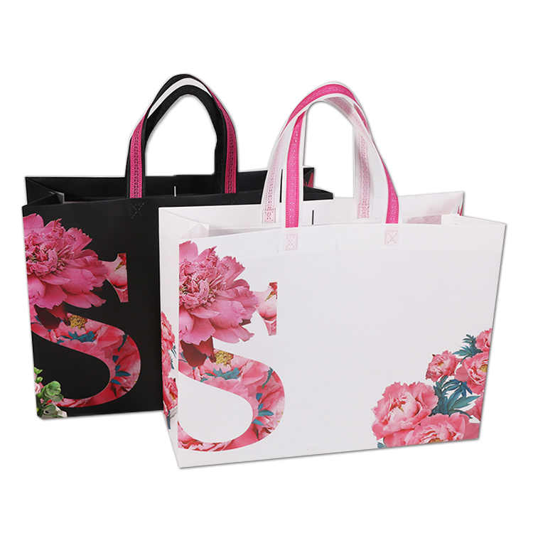 Custom Ultrasonic Non-Woven Shopping Tote Bag Printed Big Size Box Bag