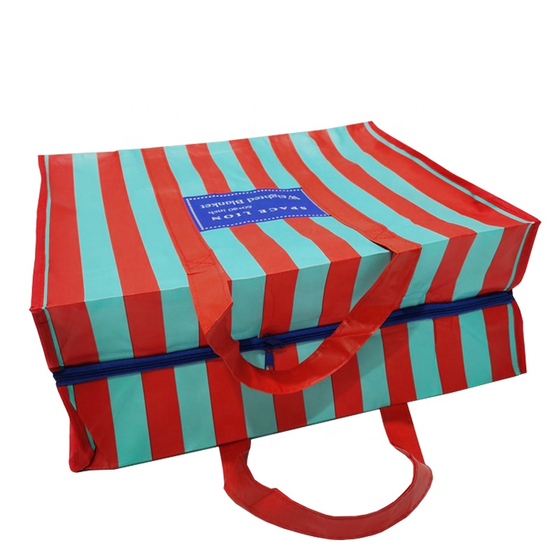 Promotional Customized Eco Laminated Non-Woven Reusable Foldable Shopping Bag with Zipper
