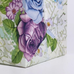 Custom Flowers Eco-Friendly Recycle Reusable Grocery Bag Laminated Non-Woven