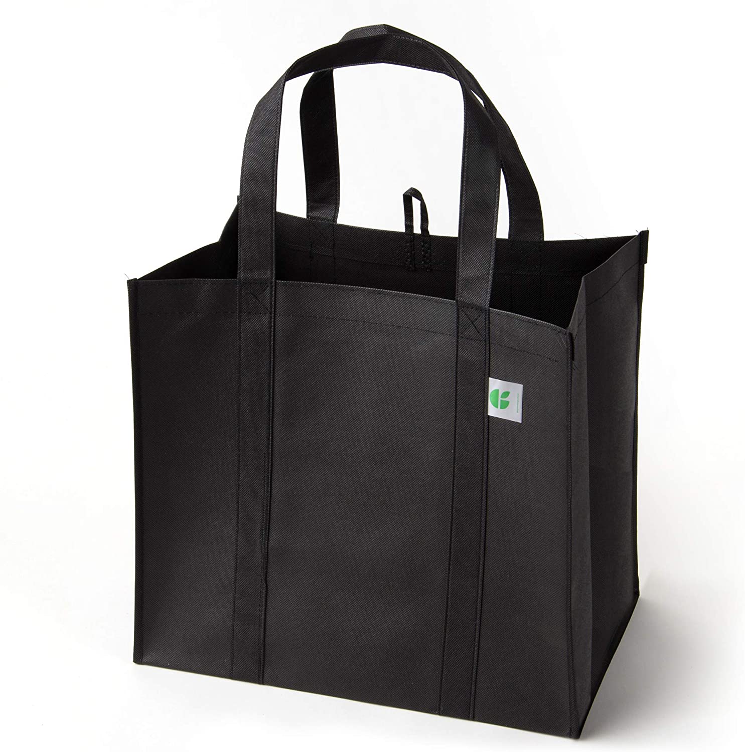 Reusable Black Non-Woven Shopping Bags Custom Color