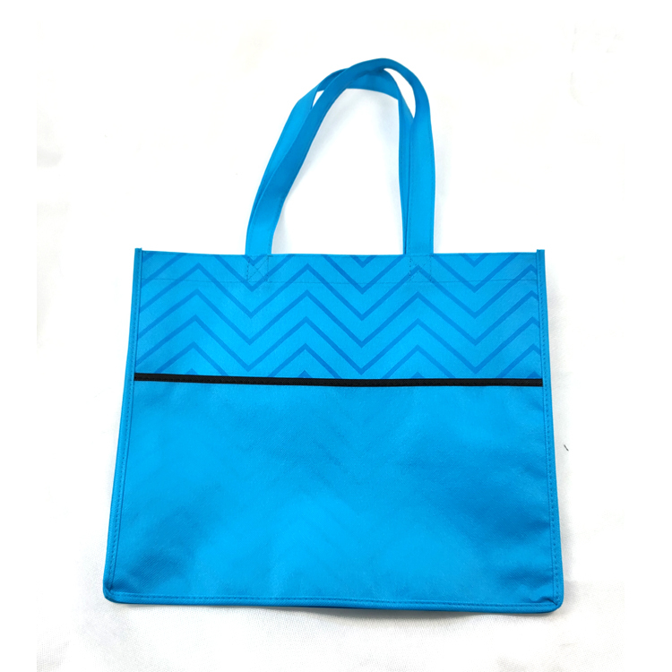 Wave Pattern Design Printed Reusable Eco-Friendly Shopping Custom Non-Woven Bags