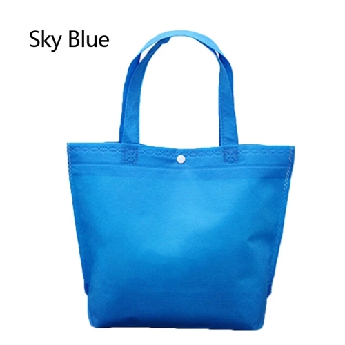 High-Quality Recyclable Custom Logo Printed Grocery Tote Bag Non-Woven Bag with Button