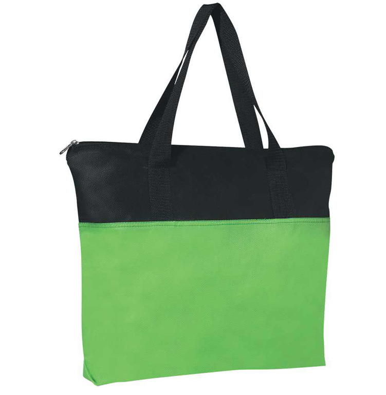 Cheap Custom Logo Polypropylene Fabric Non-Woven Shopping Bag with Zipper Closure