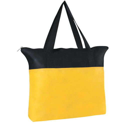 Cheap Custom Logo Polypropylene Fabric Non-Woven Shopping Bag with Zipper Closure