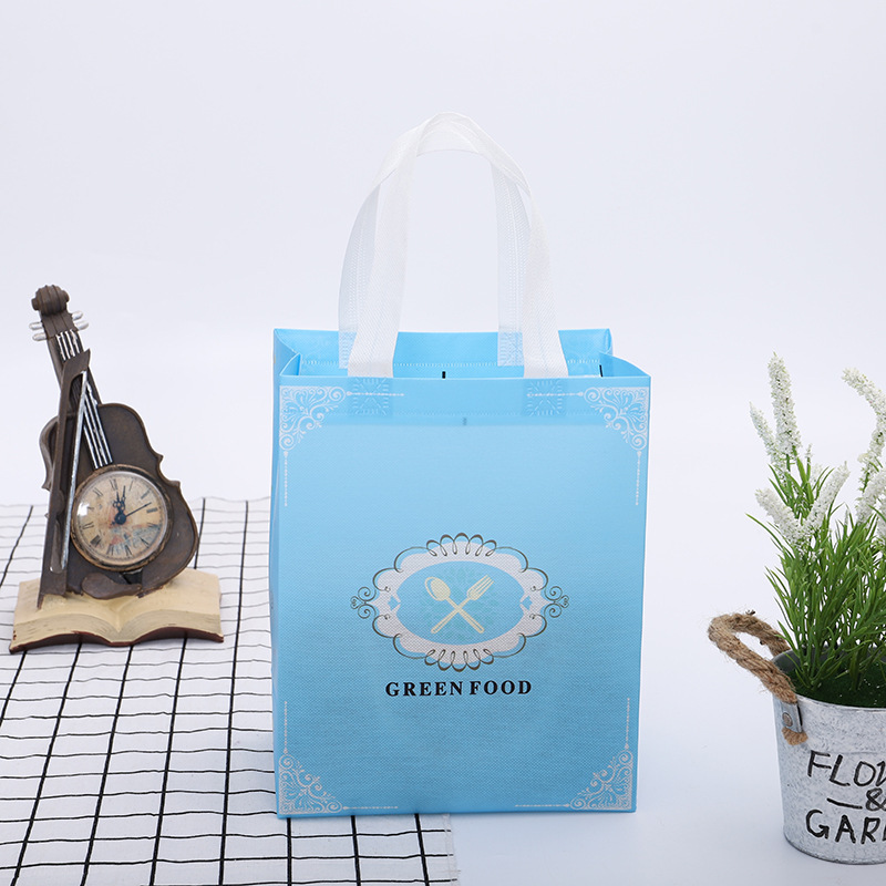 Heat Seal TNT Non-Woven Bag Custom Logo Eco Biodegradable Shopping Bag Laminated Printed