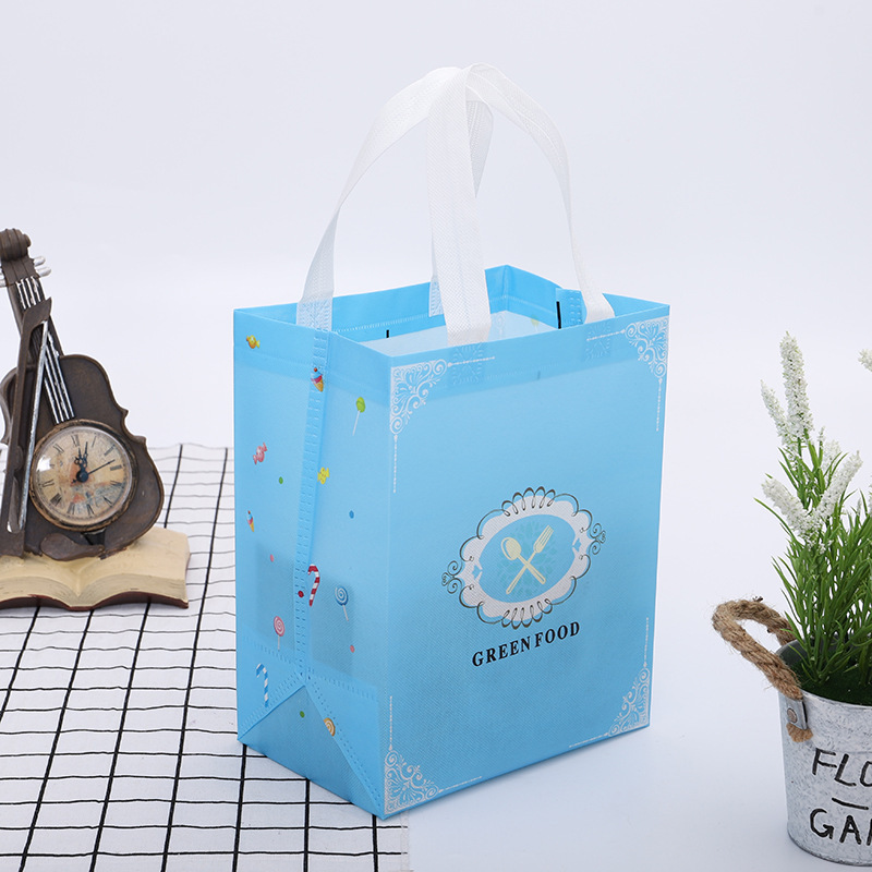 Heat Seal TNT Non-Woven Bag Custom Logo Eco Biodegradable Shopping Bag Laminated Printed