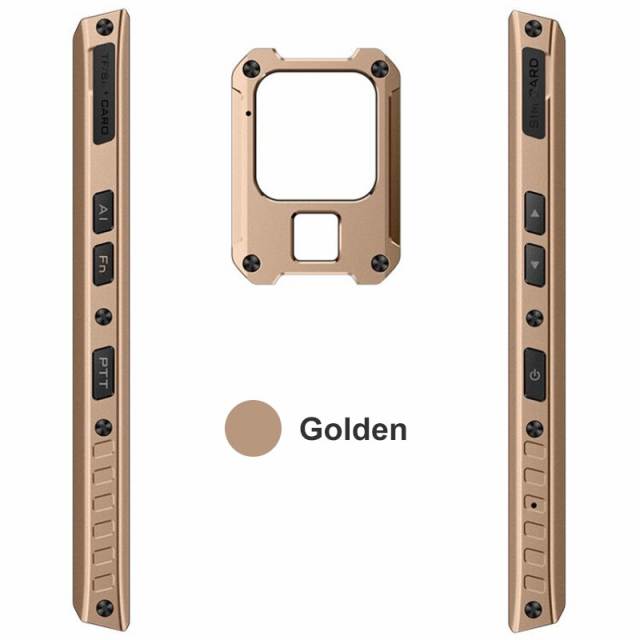 3 Colors DIY Metal Armor for CONQUEST S16 IP68 Waterproof Rugged Phone Red/ Silver/Golden Color
