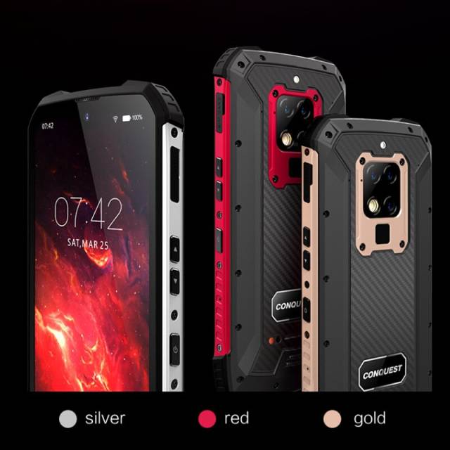 3 Colors DIY Metal Armor for CONQUEST S16 IP68 Waterproof Rugged Phone Red/ Silver/Golden Color