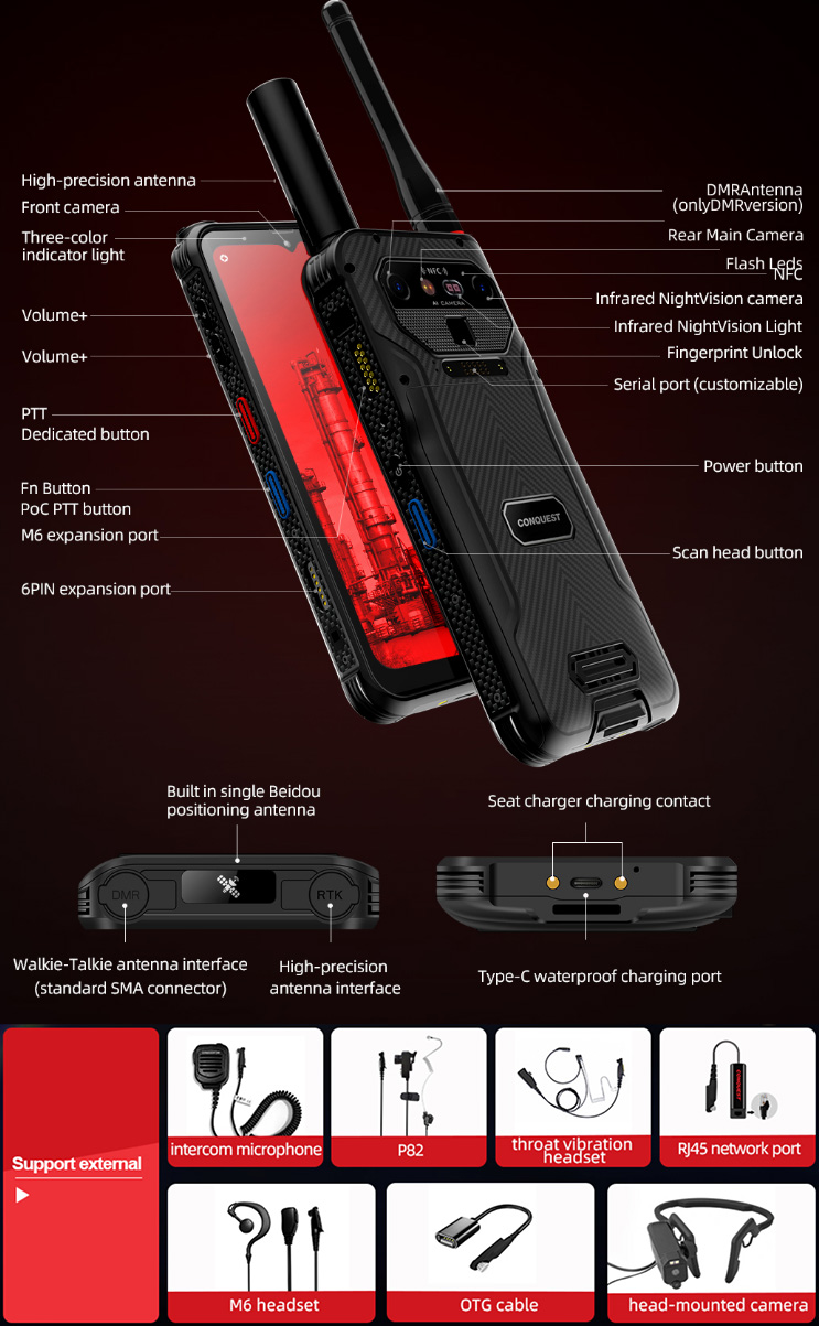 CONQUEST F5 and S26 rugged smartphones for warehouse operations