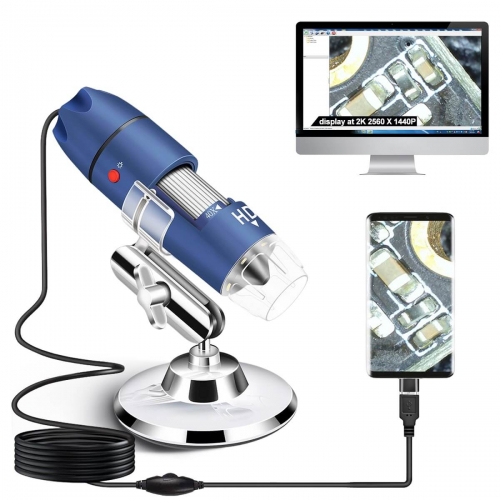 Ninyoon 2K USB Digital Microscope for Android PC, 40-1000X Microscope Super HD Endoscope Magnifier Camera Compatible with Android Cellphone and Tablet